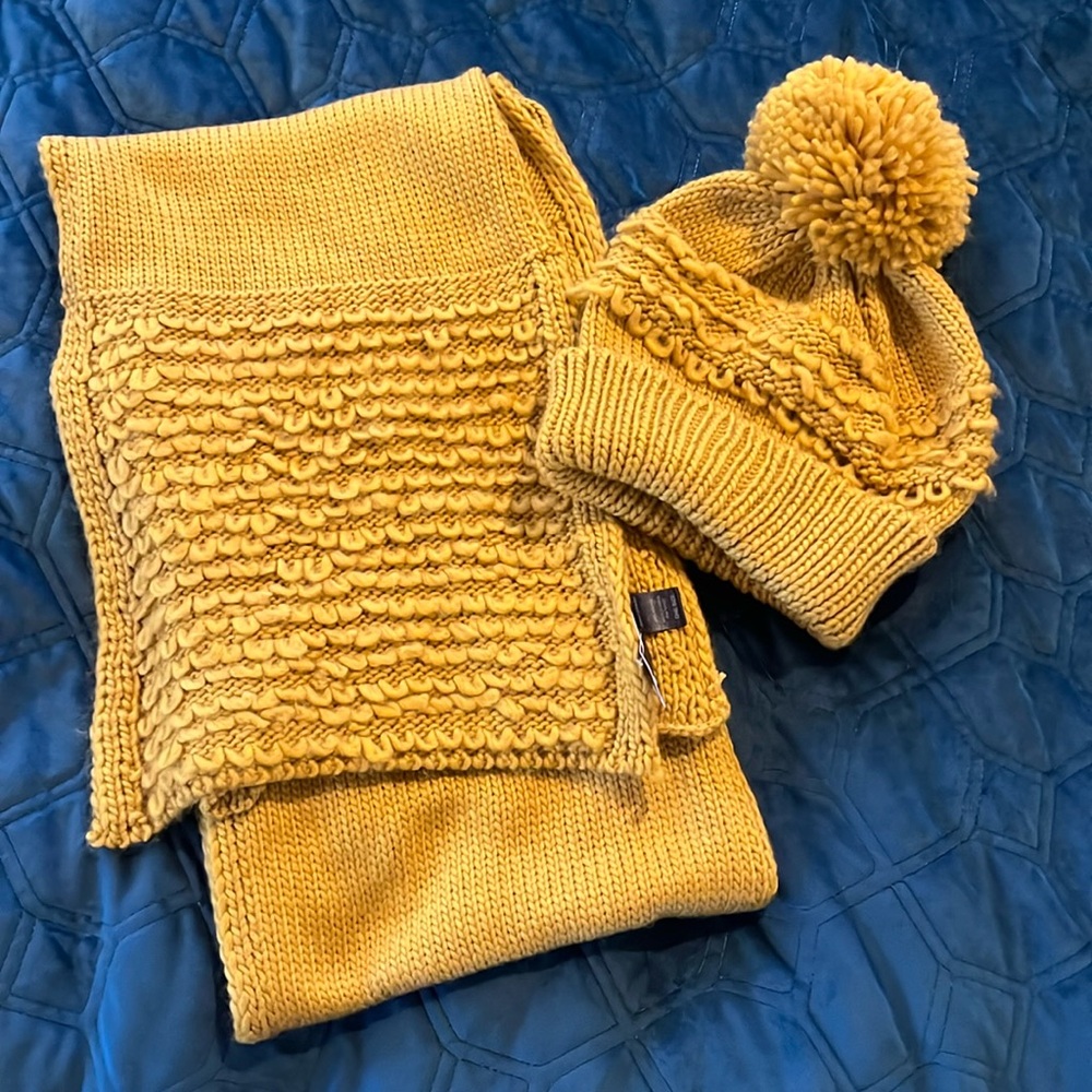 Mustard Scarf and Hat set